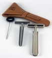 Set Affinatore in astuccio di pelle da 3 pezzi (Ago, Martello e Tassello)